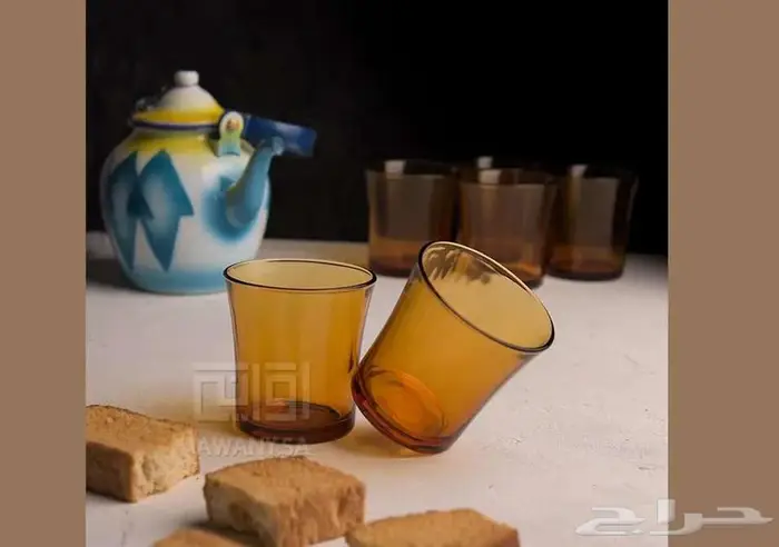 كاس شاي زجاج فرنسي 0