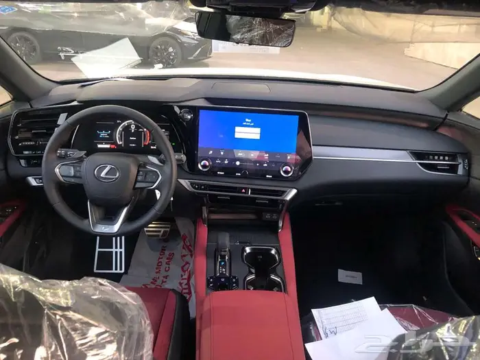 لكزس RX 350 FF 2025 اسبورت سعودي أسود داخل أحمر 8