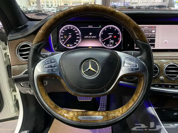 مرسيدس اس 400 2014 ابيض ماشيه 180الف كم 9