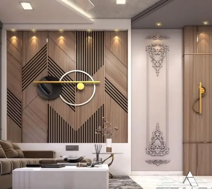 جداريات ديكور 3D مع التركيب والدهانات 4