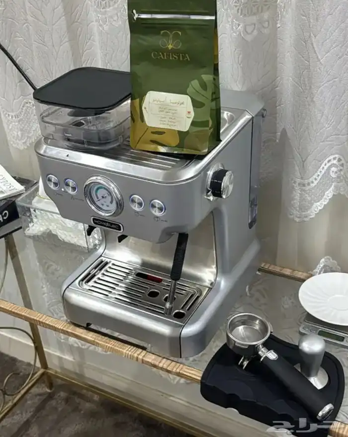 للبيع  ماكينة قهوة إسبريسو HOMELEC احترافية (مع مطحنة مدمجة 0