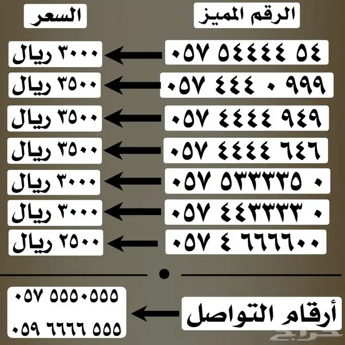 ارقام سوا مميزة للبيع 3