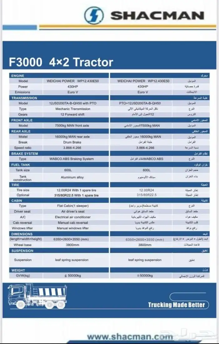 روس شاحنات شكمان x3000 و F3000 زيرو 2025 2