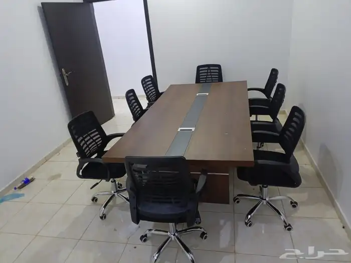 بارتيشن ورك ستيشن طاولة اجتماعات مع كراسي 4