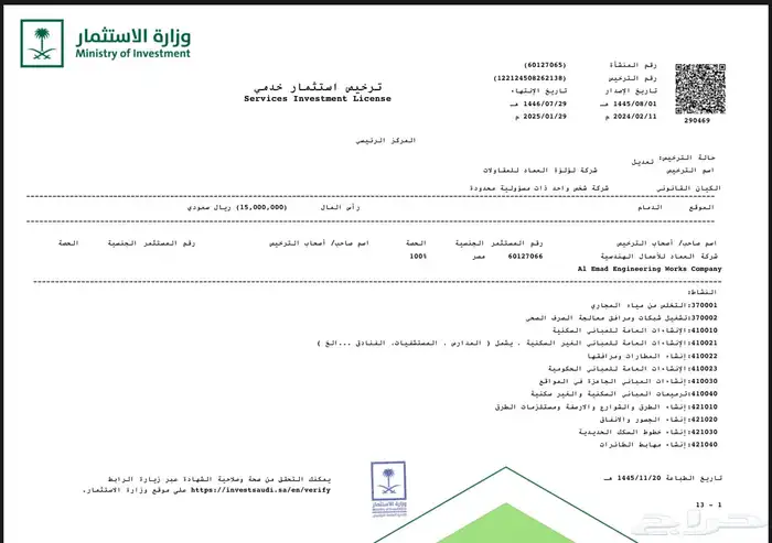 فتح شركات استثماريه 1