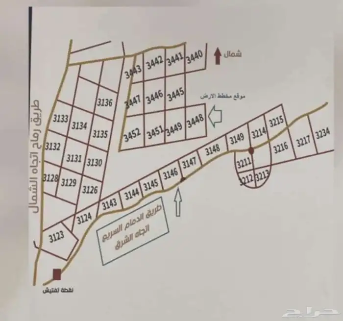 للبيع اراضي مخططات شرق الرياض طريق رماح وطريق الدمام 1