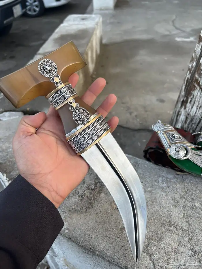 خنجر حك زراف فضه مشروطه 4