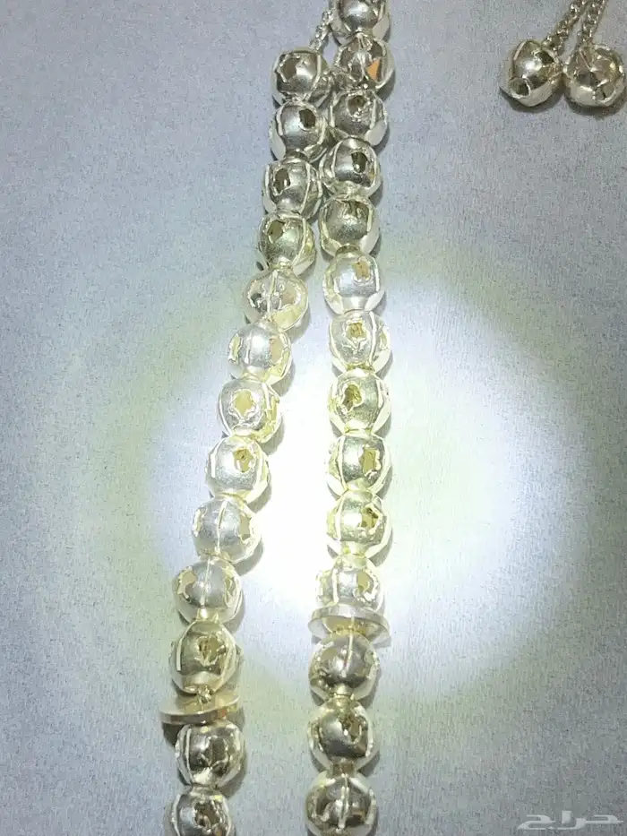 أحجار كريمه طبيعي ومسباح اصلي وفضه ايطالي عيار 925 22
