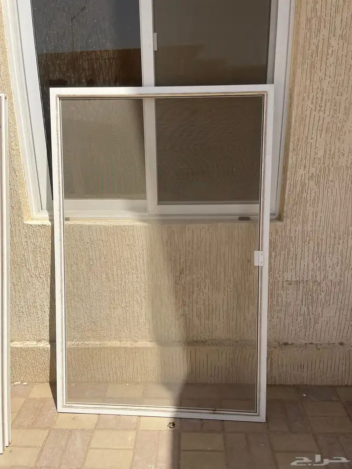 شباك الومنيوم دبل قلاس ابيض 1