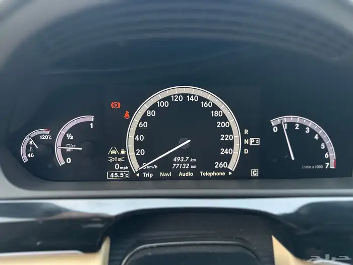 مرسيدس بانوراما مخزن بحالة الوكالة ممشى 77 الف s600 23