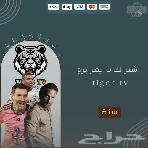 اشتراك TIGER الأصلي   قنوات ثمنية و beIN و AD Sports 0