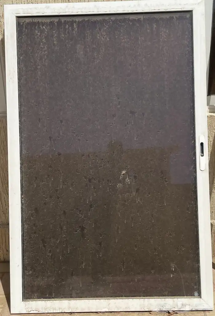 شباك الومنيوم دبل قلاس ابيض 0