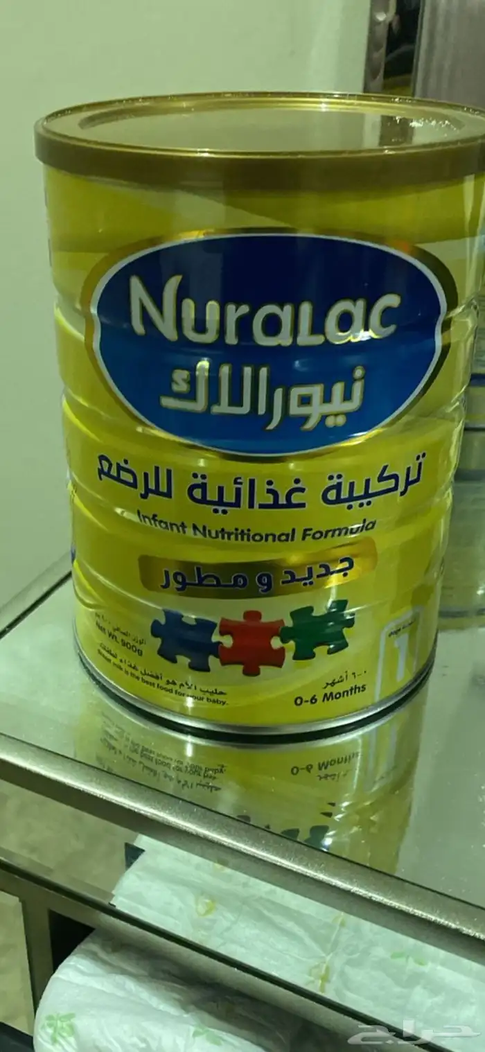 حليب جديد للبيع علبتين كبيره سبب البيع ماعاد تحتاجة بنتي 0