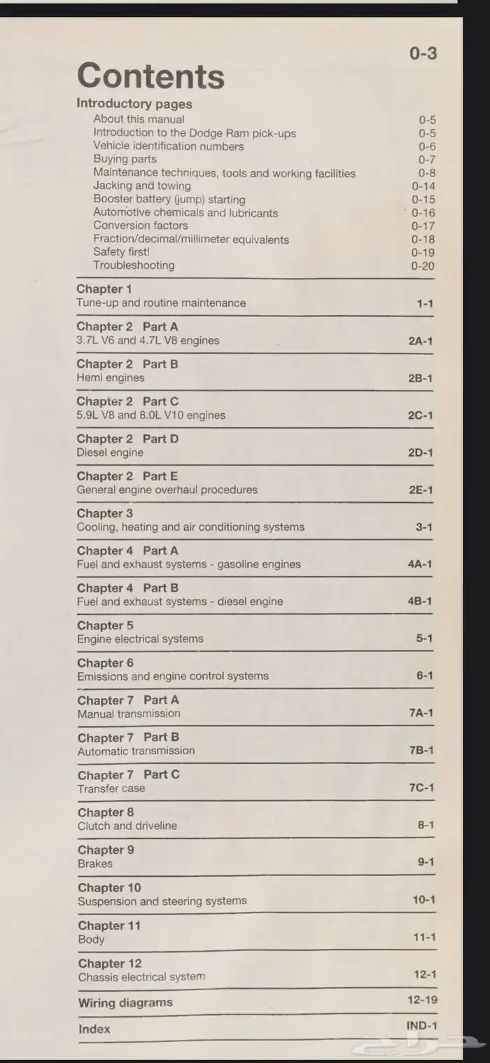 كتيب اصلاح هينيز دودج رام بيك اب 2002-2005 pdf 1