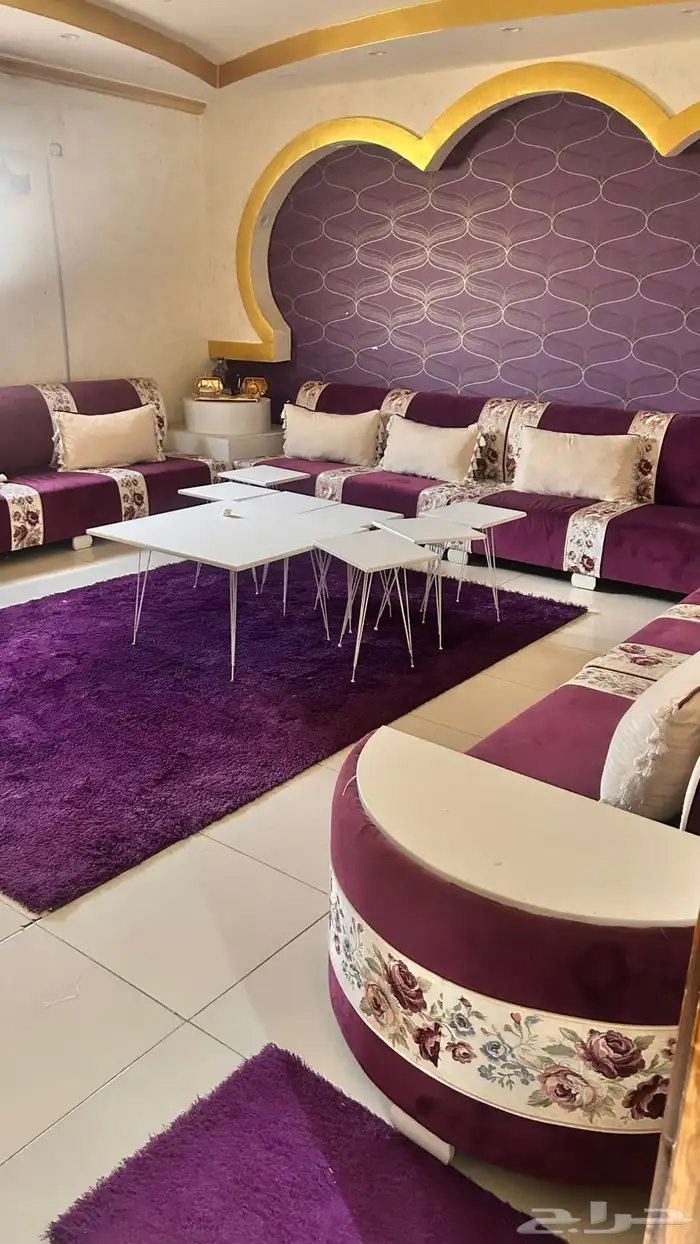 كنب 8 قطع مع طولات 3