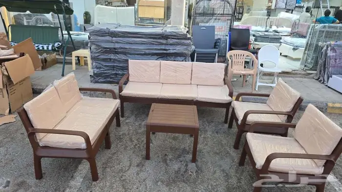 طقم جلسة خارجية بلاستيك جديد 6