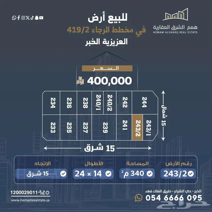 للبيع أرض في مخطط الرجاء (419 2) 0