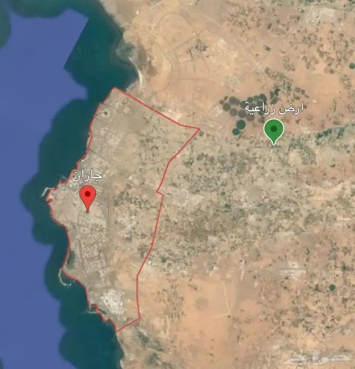 ارض زراعية للبيع جازان ابو عريش مساحة كبيرة 1