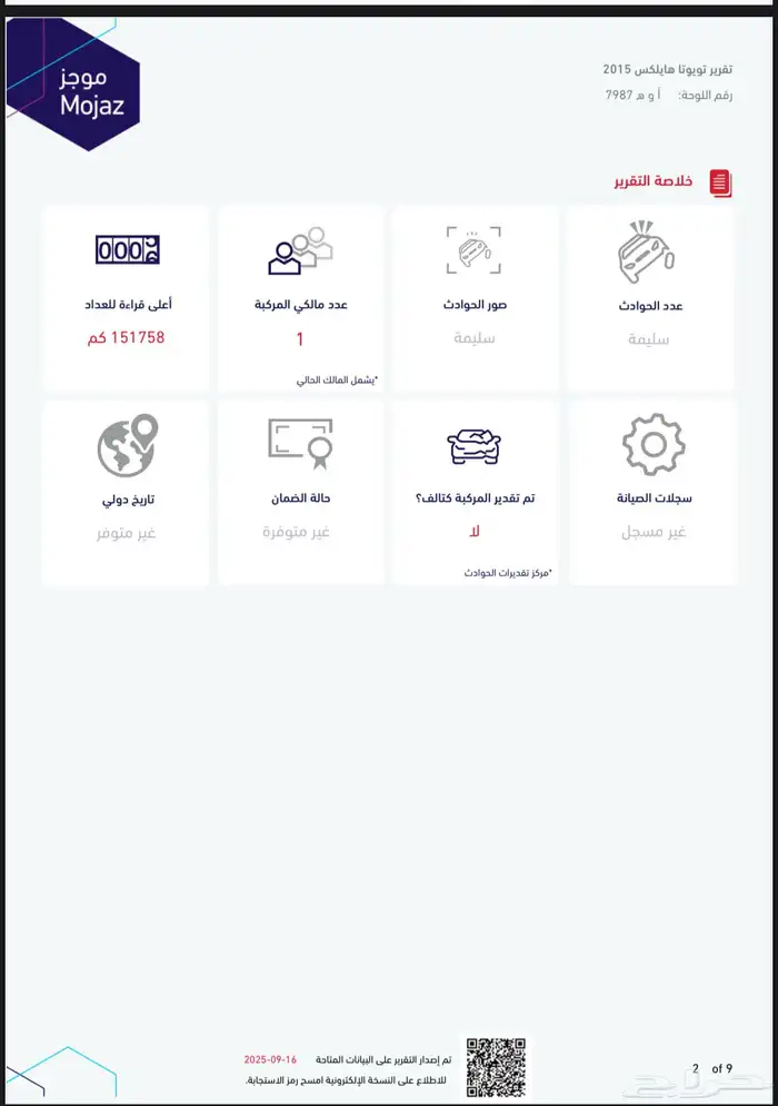 هايلوكس 2015 قير تماتيك (( بدون دبل )) مخزن 51