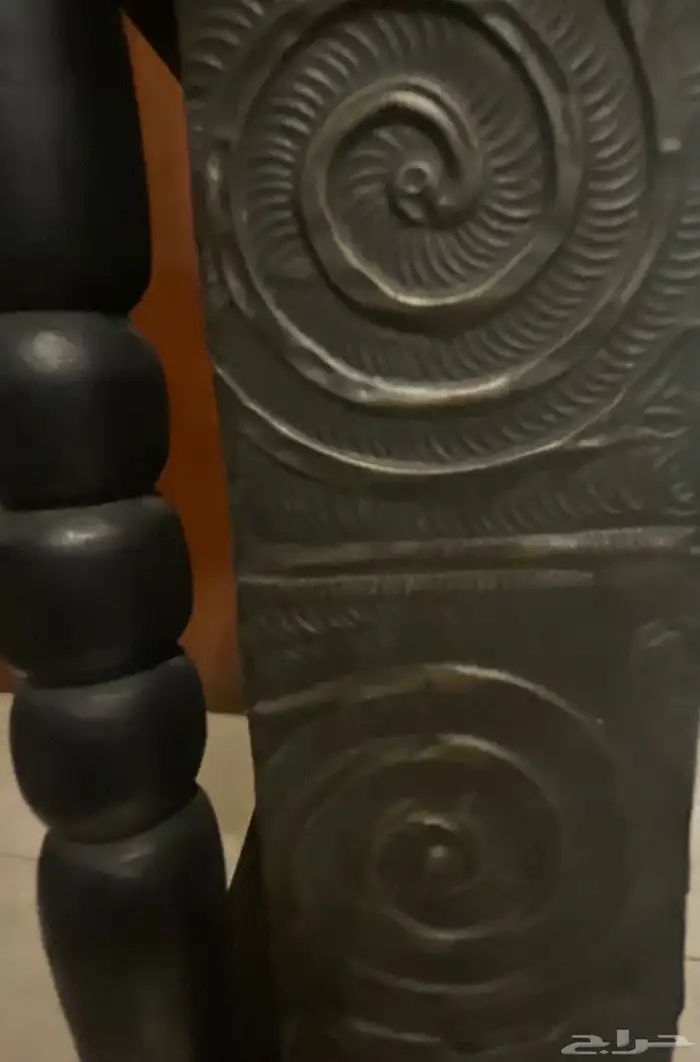ساعة أنتيك خشب ملبسه نحاس من الأطراف 3