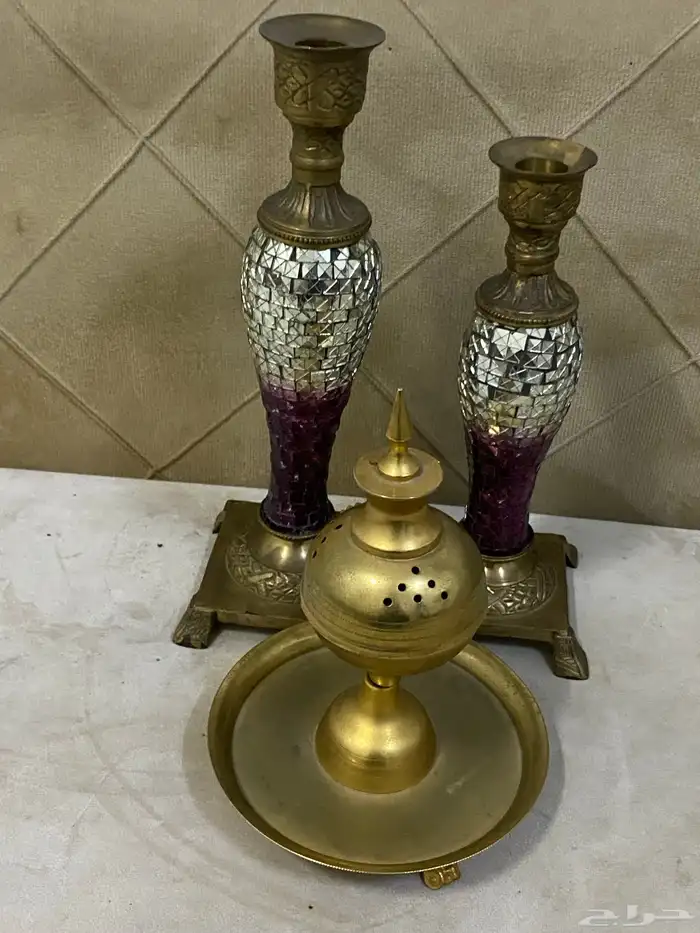 شمعدان ومبخره نحاس 12