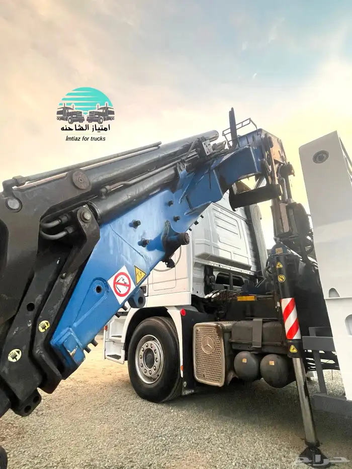 مرسيدس اكتروس 2541 موديل 2006 مجهز بونش FASSIحمولة11طن ولوبد 20