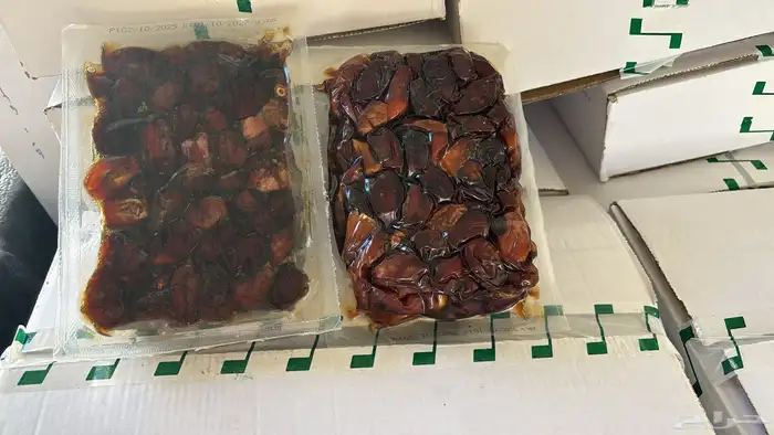 بيع تمور خضري العدد 120كرتون شد 8ك 0