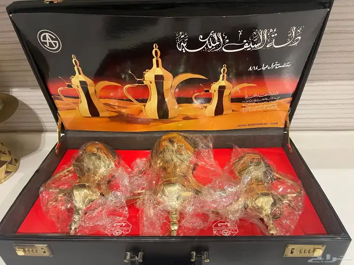 للبيع طقم دلال السيف ستل ستيل اطلي جديد 1