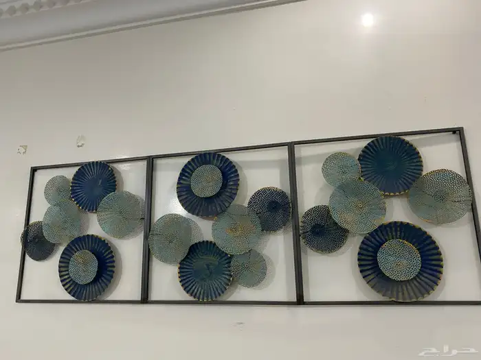 لوحه جداريه حديد الوان متداخله 0