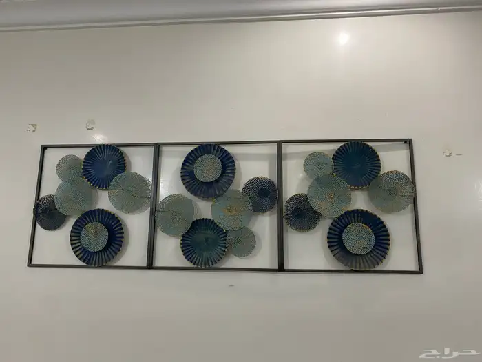 لوحه جداريه حديد الوان متداخله 1