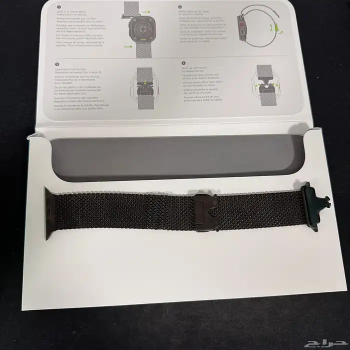 حزام - سوار ابل واتش الترا 2 و 3 تيتانيوم اسود جديد 1