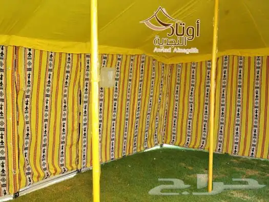 خيمه متحركة   خيمه اسود مخطط بأبيض   خيام بر 6