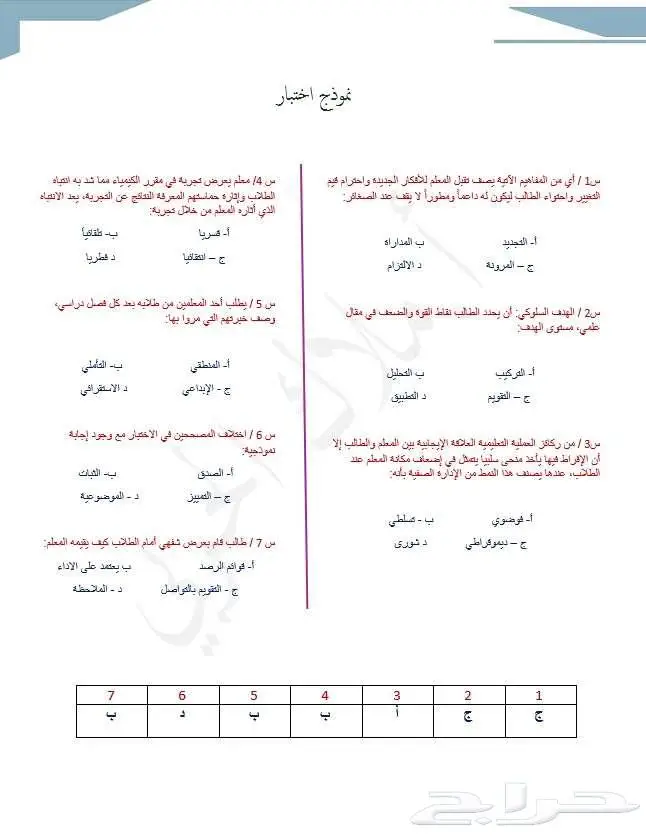 ملزمة الرخصة المهنية   التربوي العام 5