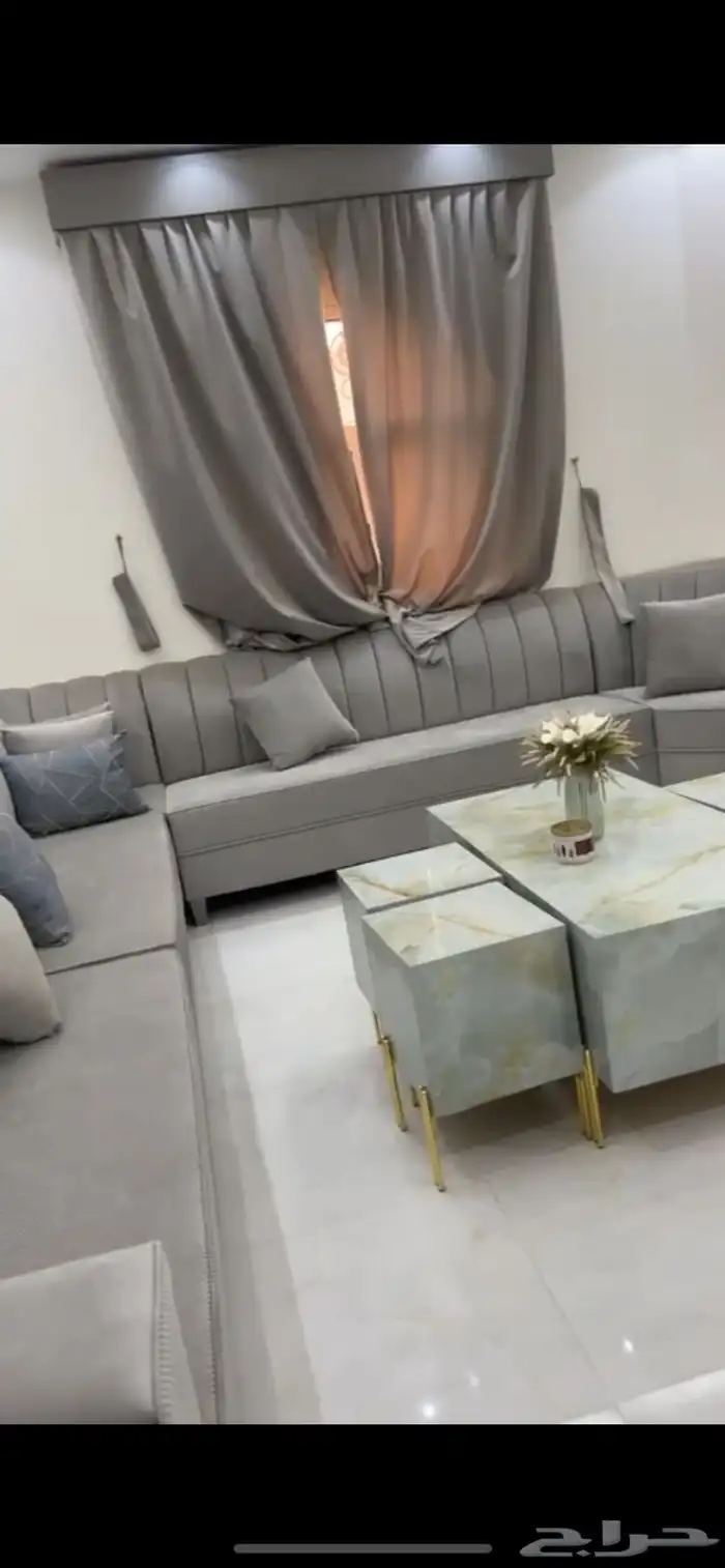 كنب 4في 5 جديد مع طاولات 2