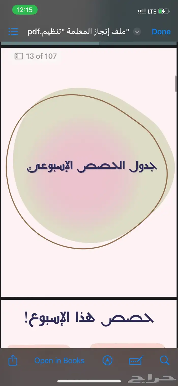 ملف إنجاز معلمه 9
