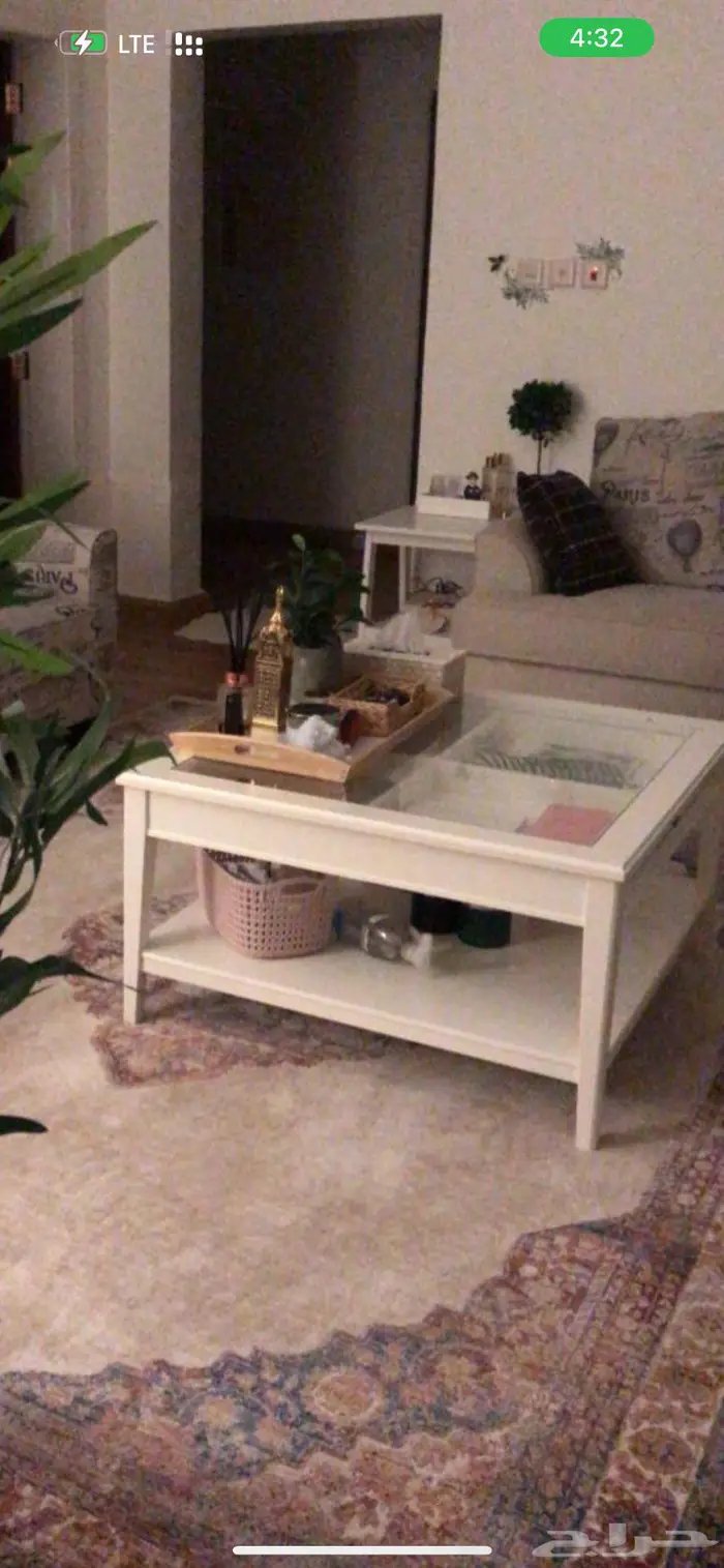 طاولة ايكيا ابيض 0