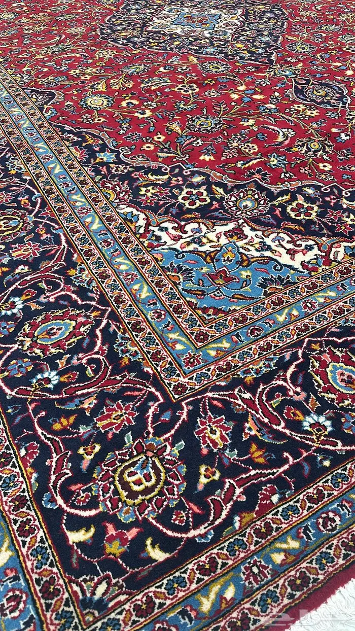 سجادة كاشان صوف يدوي ايراني فاخر 1