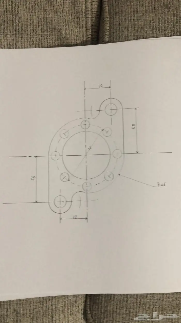 رسم هندسي دراونق لكلية الجبيل والمعهد التقني بالجبيل 4