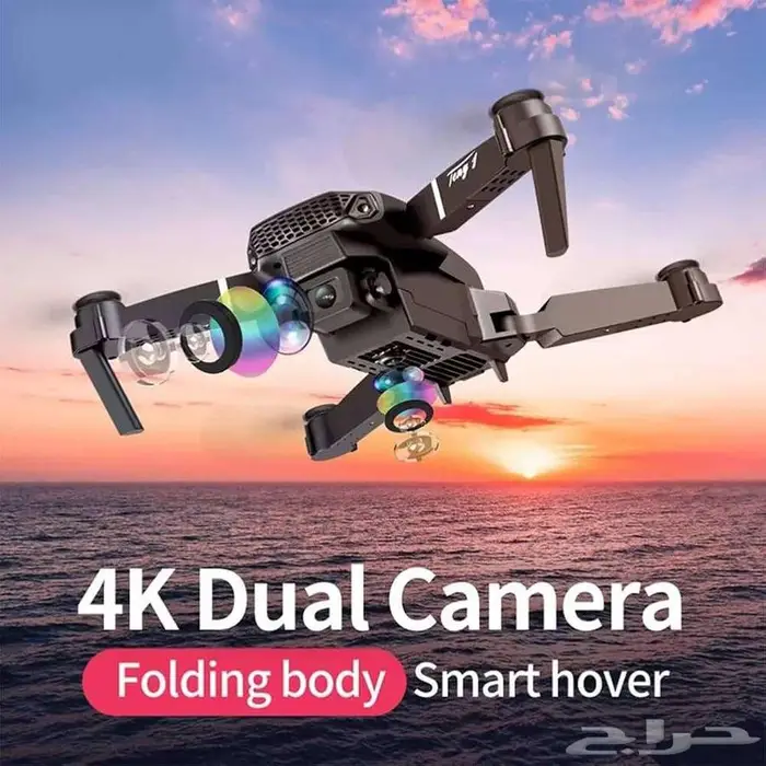 طائرة درون للتصوير الجوي4K مع جهاز تحكم عن بعد بضمان 3 شهور 0