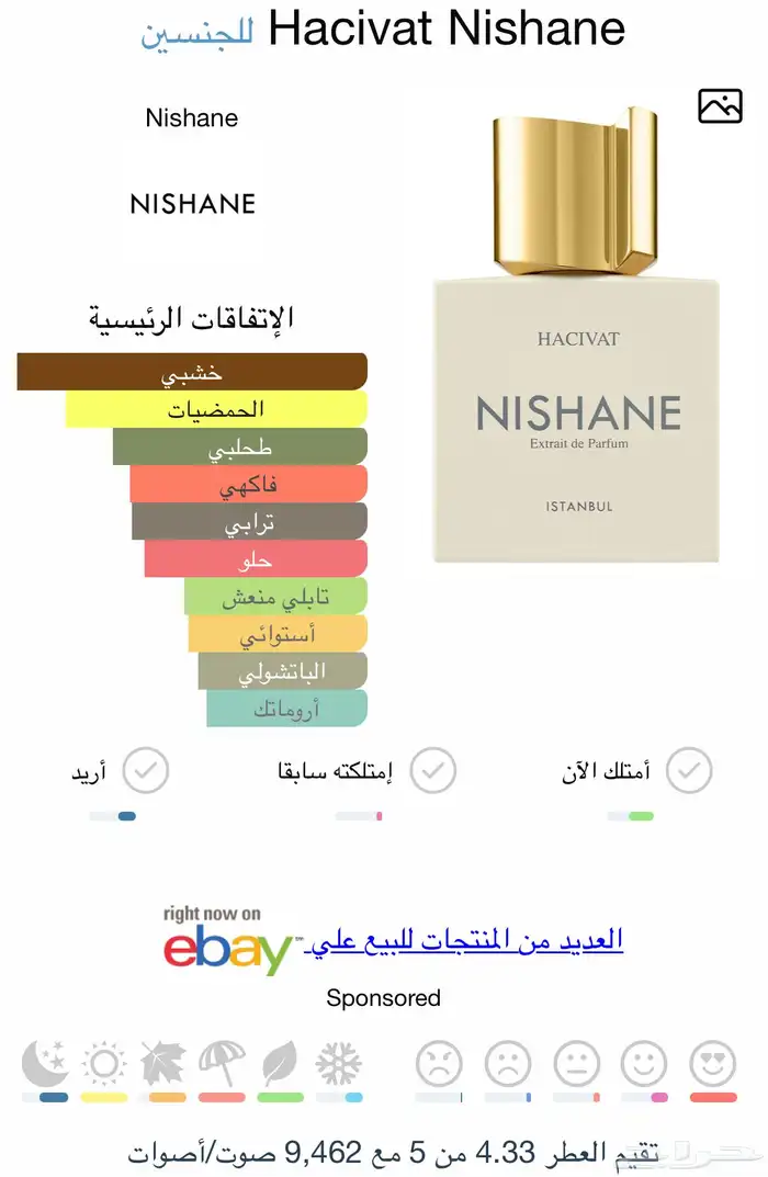 عطر نيشاني هاشيفات 100ML - Nishane Hacivat 1