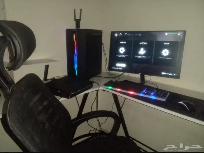 بي سي قيمنق كامل مع شاشة 180Hz   طاولة   كرسي   ملحقات 1