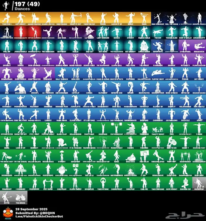 حساب فورت من السيزون 3 وفيه سكنات عرق وفيه طور الزومبي 2
