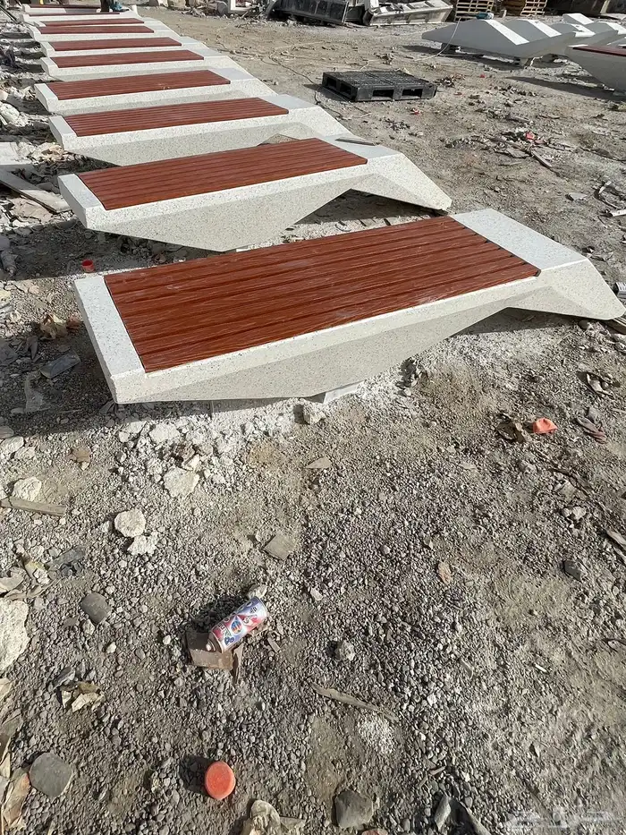 كراسي خرسانيه احواض زهور جميع اعمال زينة الحدائق 2