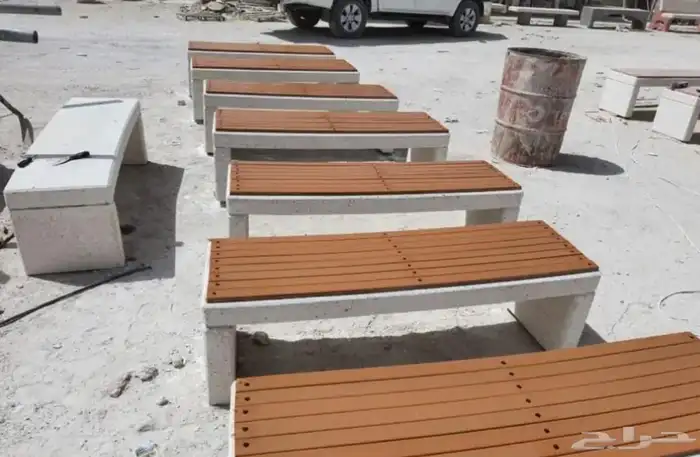 كراسي خرسانيه احواض زهور جميع اعمال زينة الحدائق 4