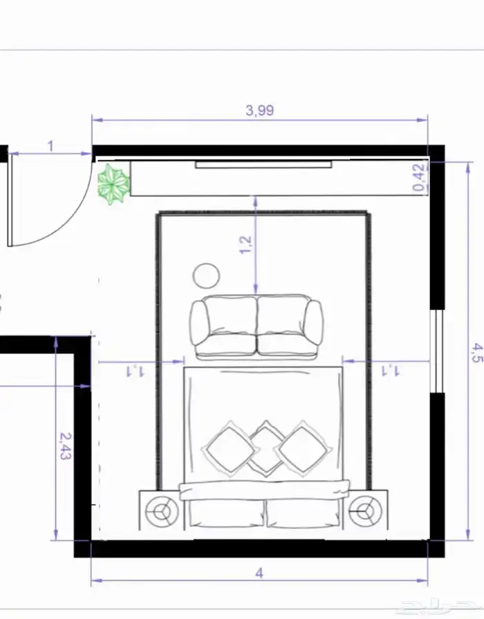 تصميم داخلي مخططات توزيع أناره اثاث 1