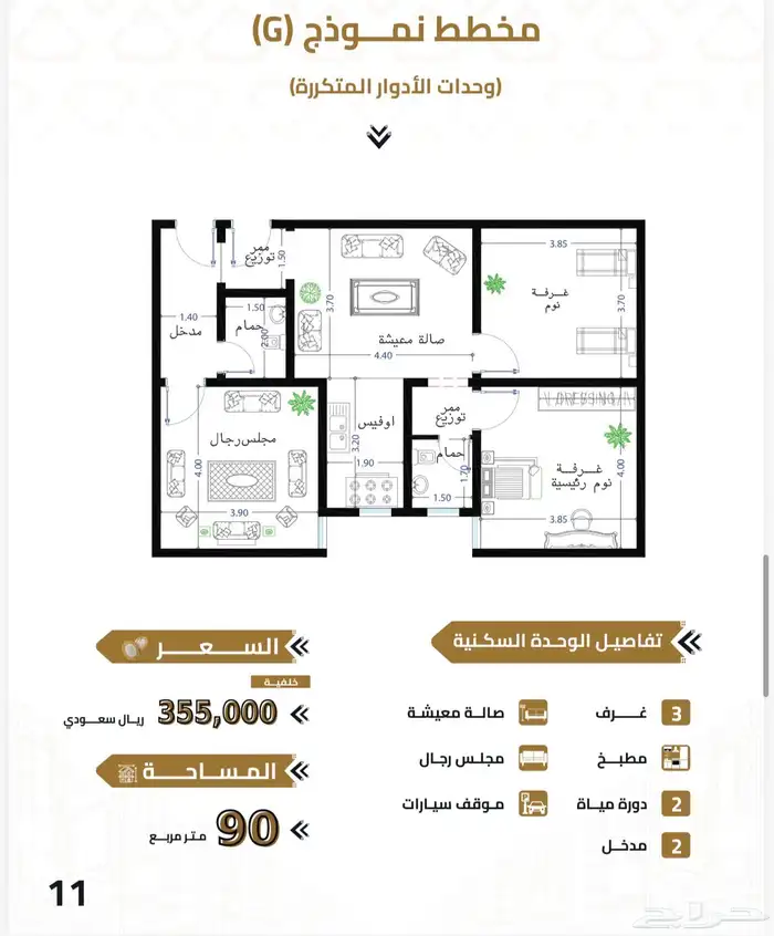 شقق قيد الانشاء في كدي وبطحاء قريش ب 295 الف وعلى دفعات 2
