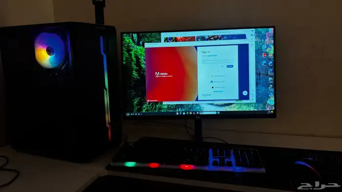 بي سي قيمنق كامل مع شاشة 180Hz   طاولة   كرسي   ملحقات 0