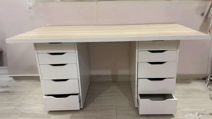 مكتب ابيض 140x60 سم 0
