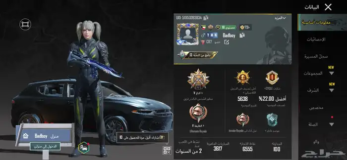 حساب ببجي 17