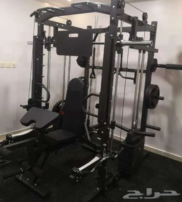 Home gym functional smith cross cable squat تمرين اثقال راك 3